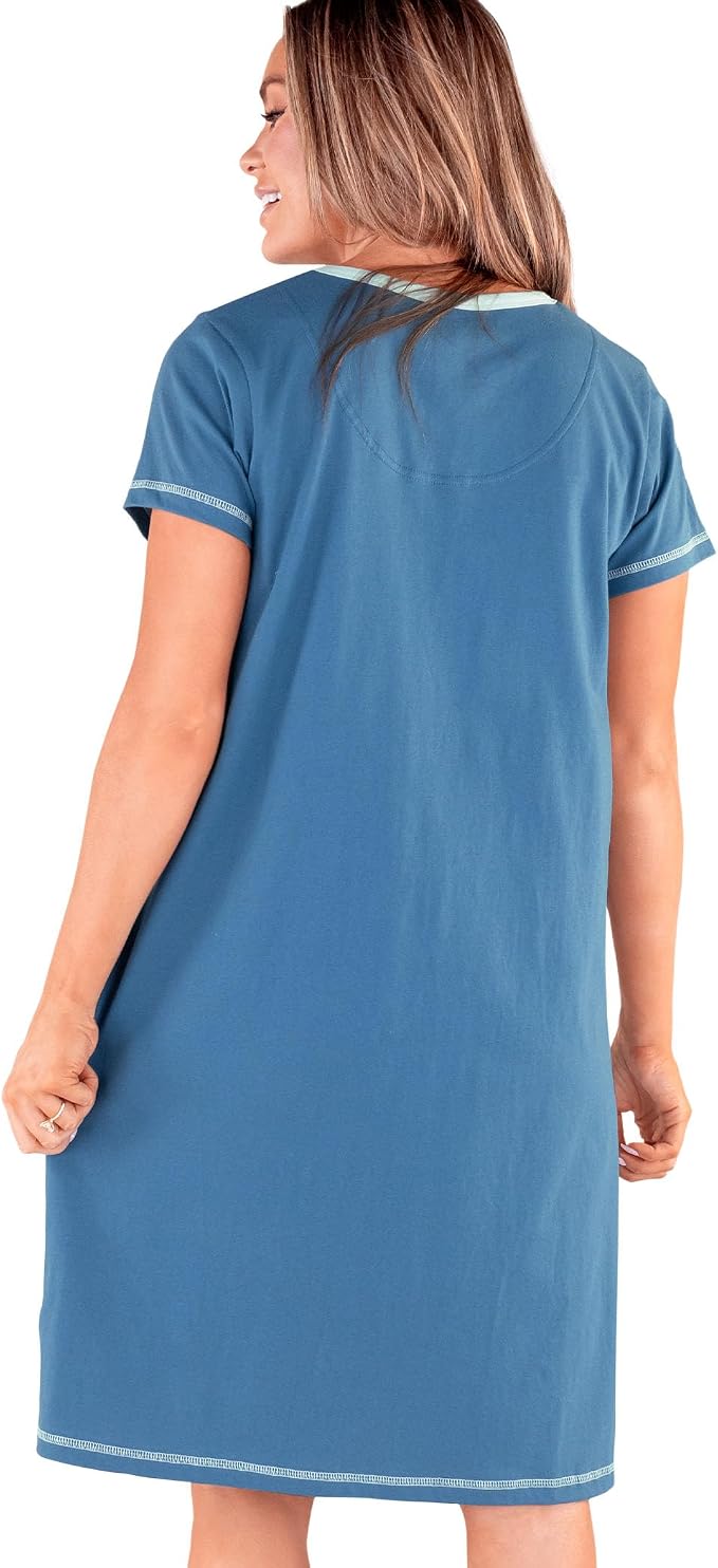 Blue Hogs & Kisses Nightshirt