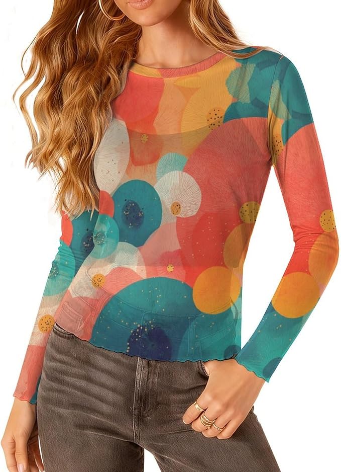 Orange Green Print