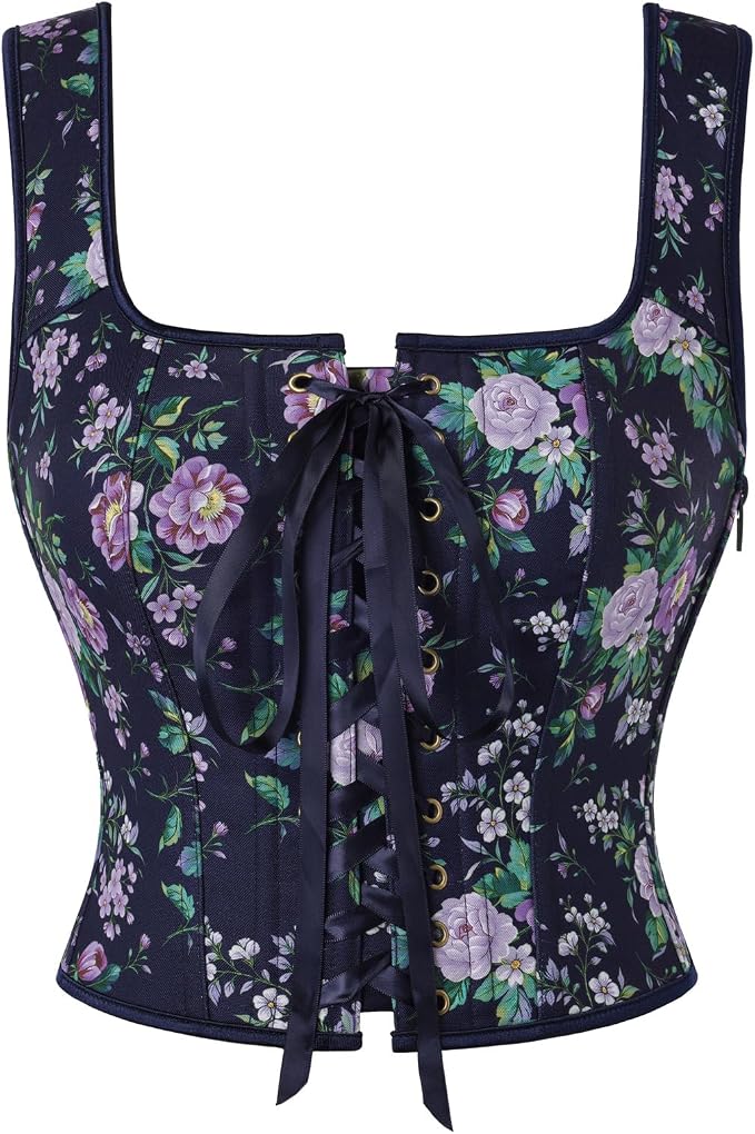 Navy Purple Floral