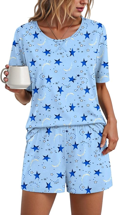 Crew Neck-blue-stars
