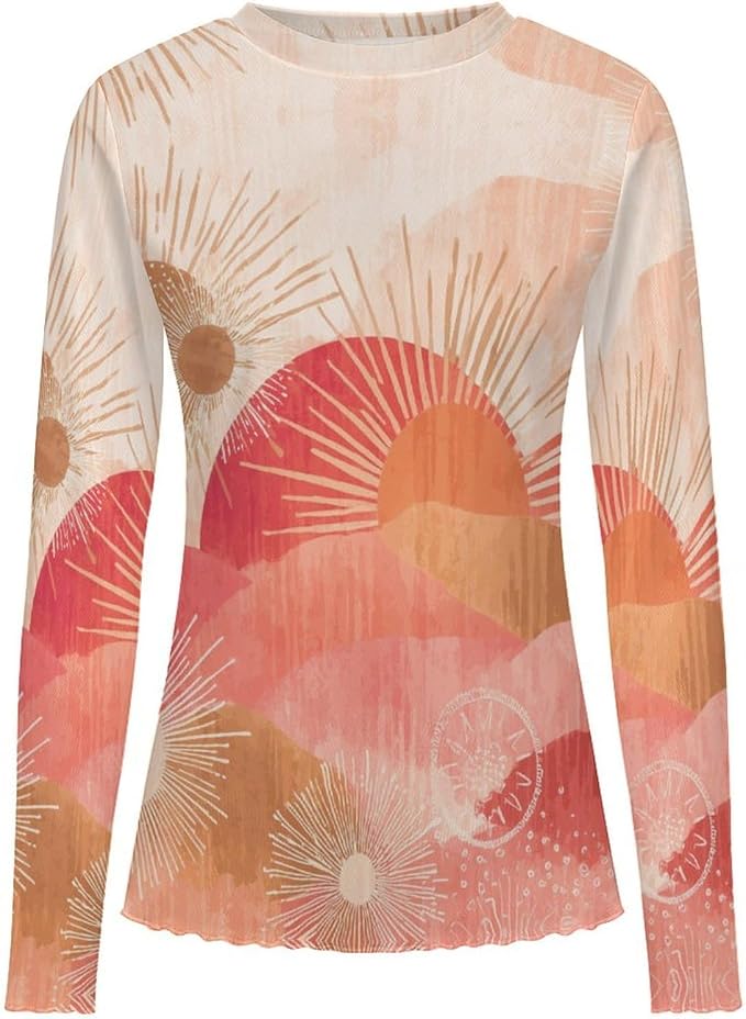 Orange Red Print