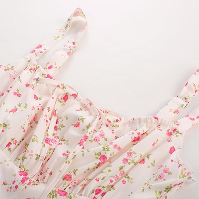 Beige Red Floral
