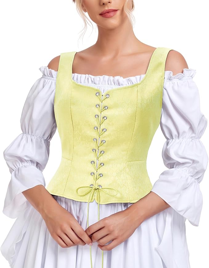 Jacquard Yellow Corset