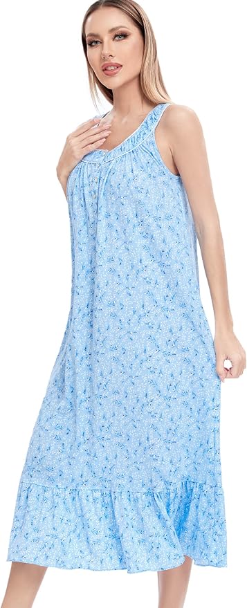 100% Cotton Blue and White Flower