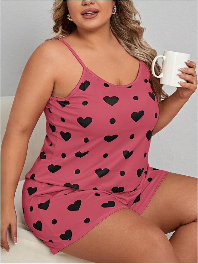 Rose Red Heart Print