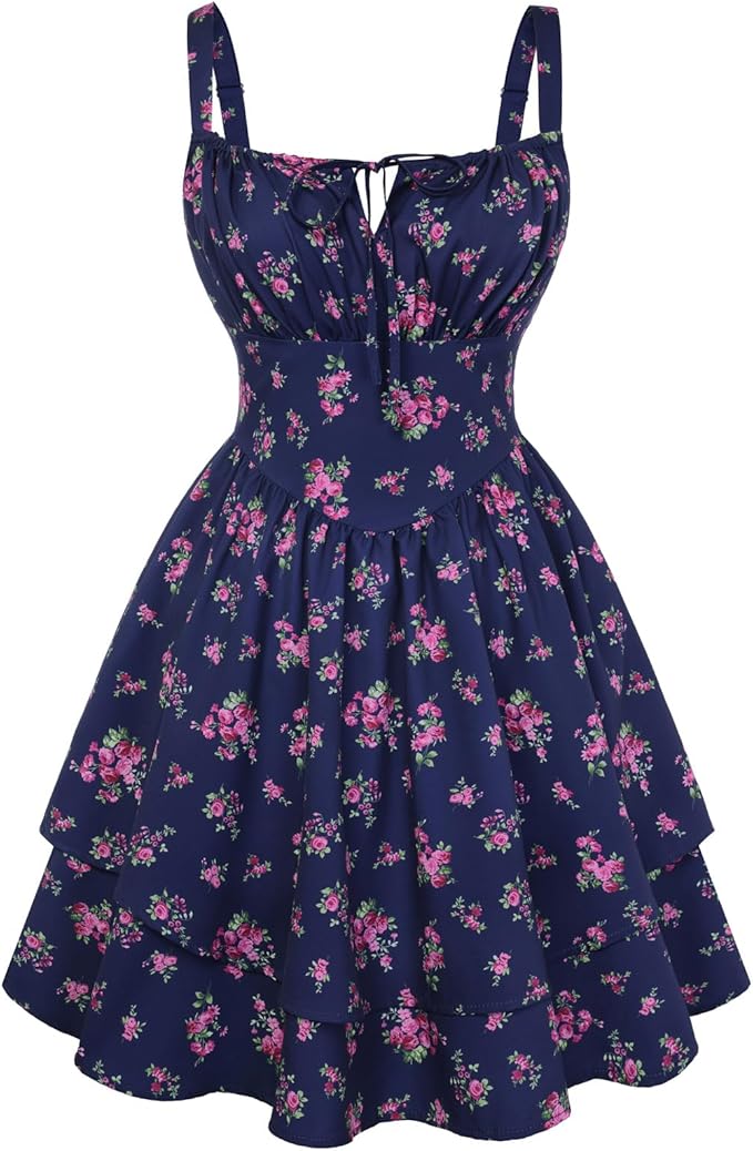 Navy Fuchsia Floral