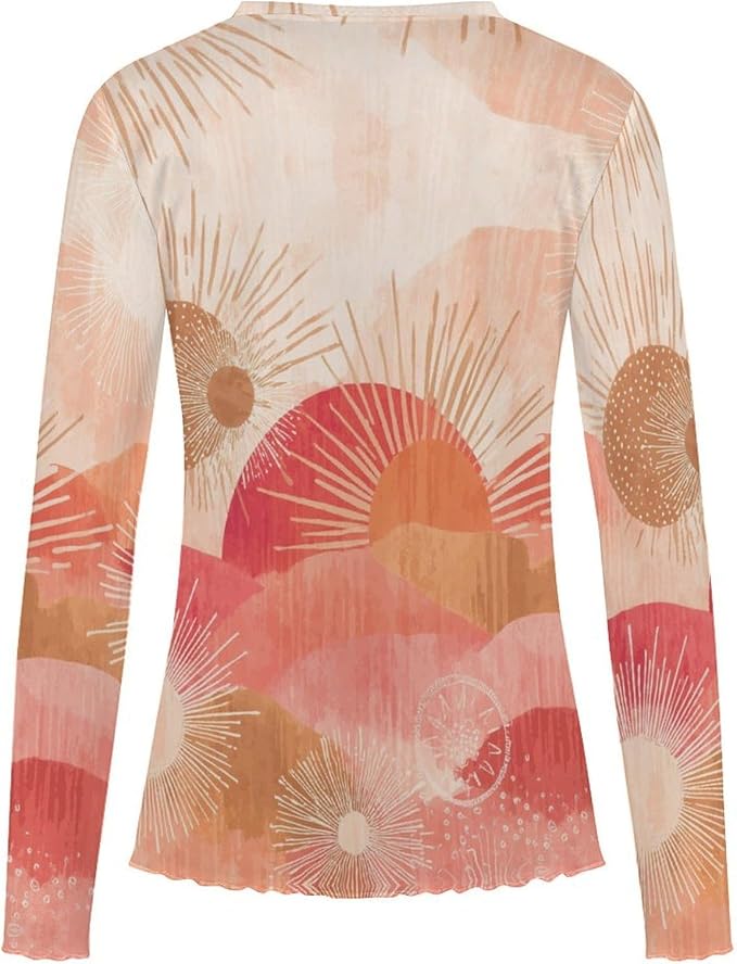 Orange Red Print