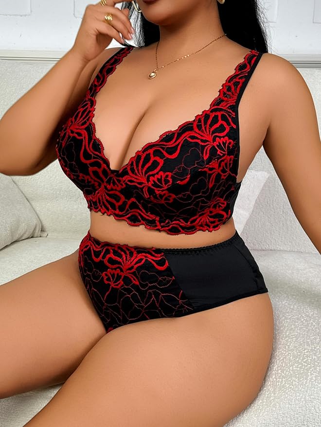 Black Red Flowers