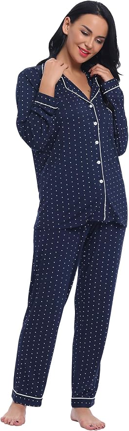 Long-navy Polka Dot