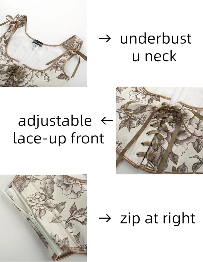 Beige Brown Floral