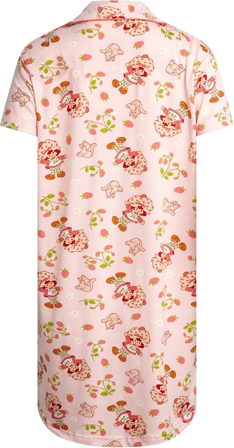 Pink Strawberry Shortcake Cat & Berries Print