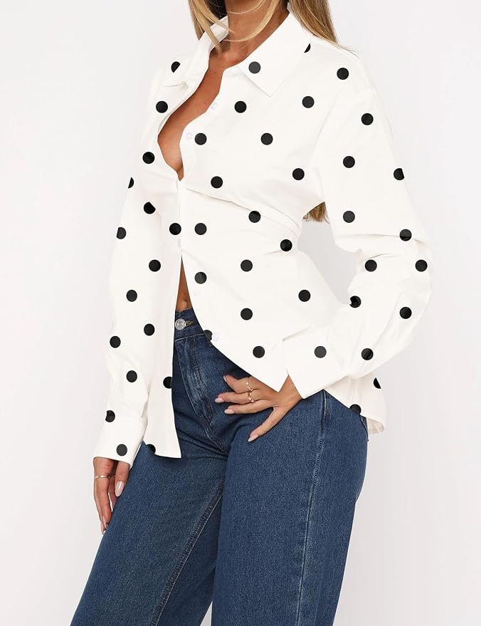 Polka Dot Beige Black