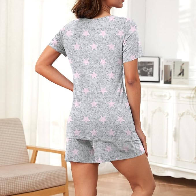 Crew Neck-fl Pink Star