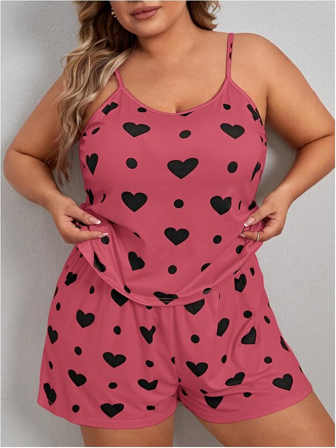 Rose Red Heart Print