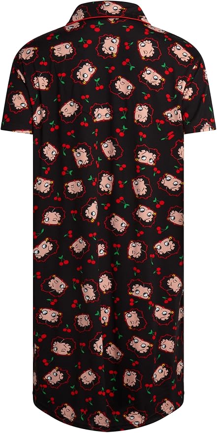 Black Betty Boop Cherries Print