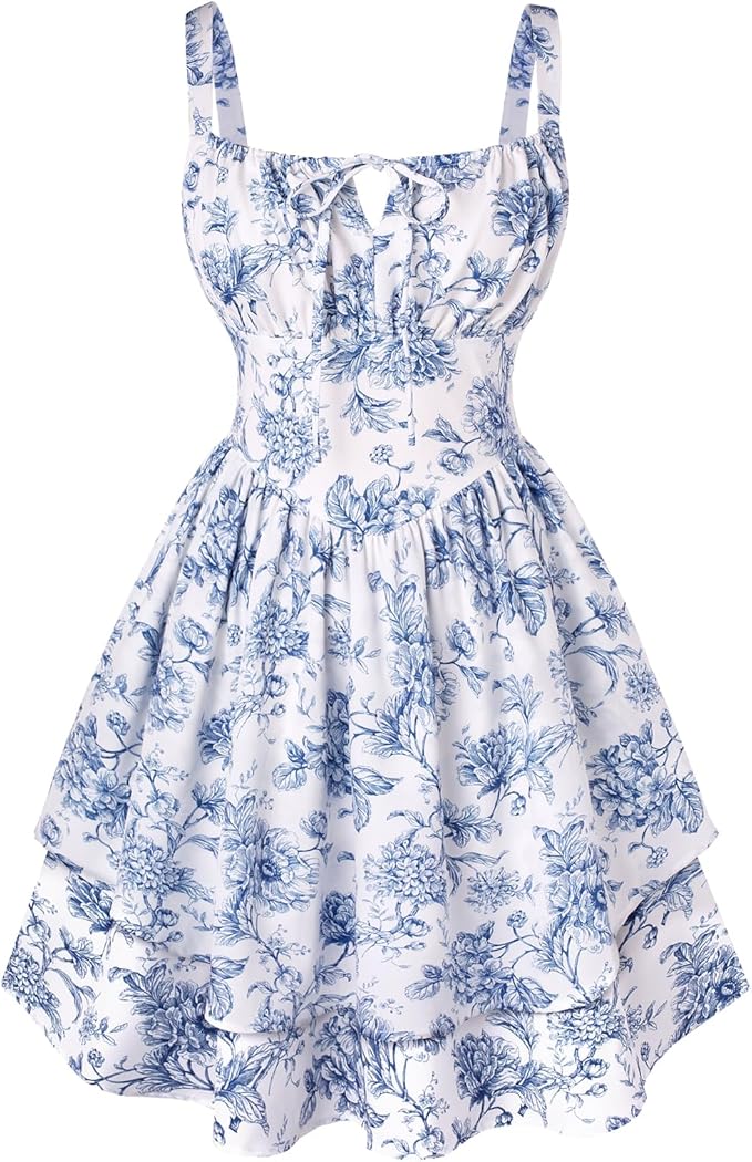 White Navy Floral
