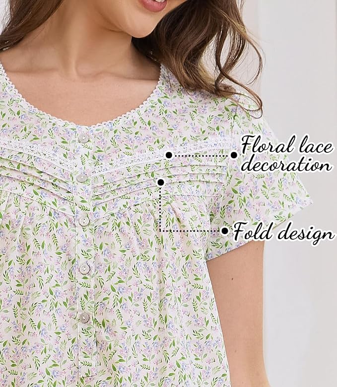 Woven-100% Cotton Pink Purple Flowers