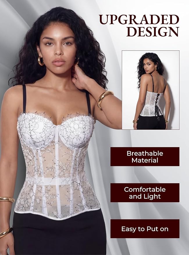 White Lace Flowers - Measure Your Body & Use the Size Chart!