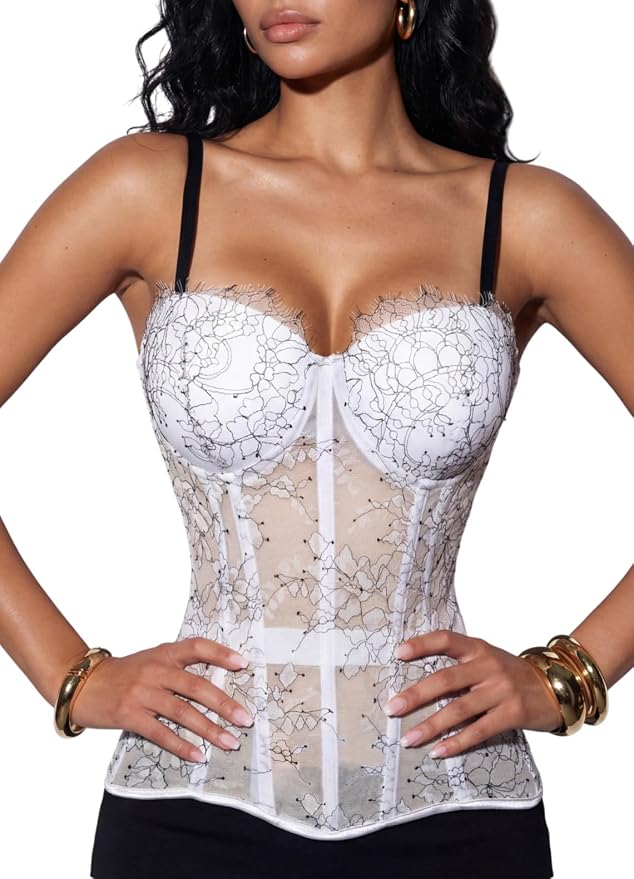 White Lace Flowers - Measure Your Body & Use the Size Chart!