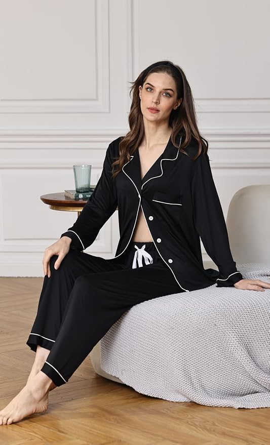 Black With White Color Piping