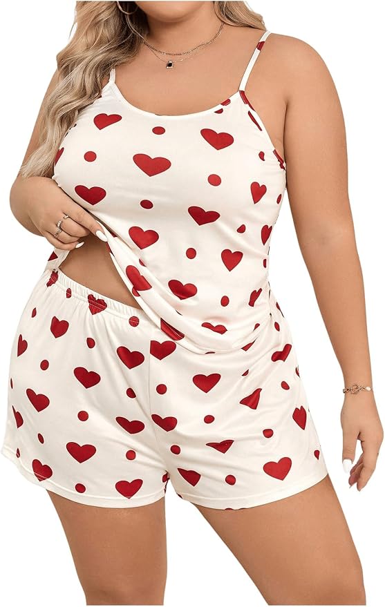 Beige and Red Heart