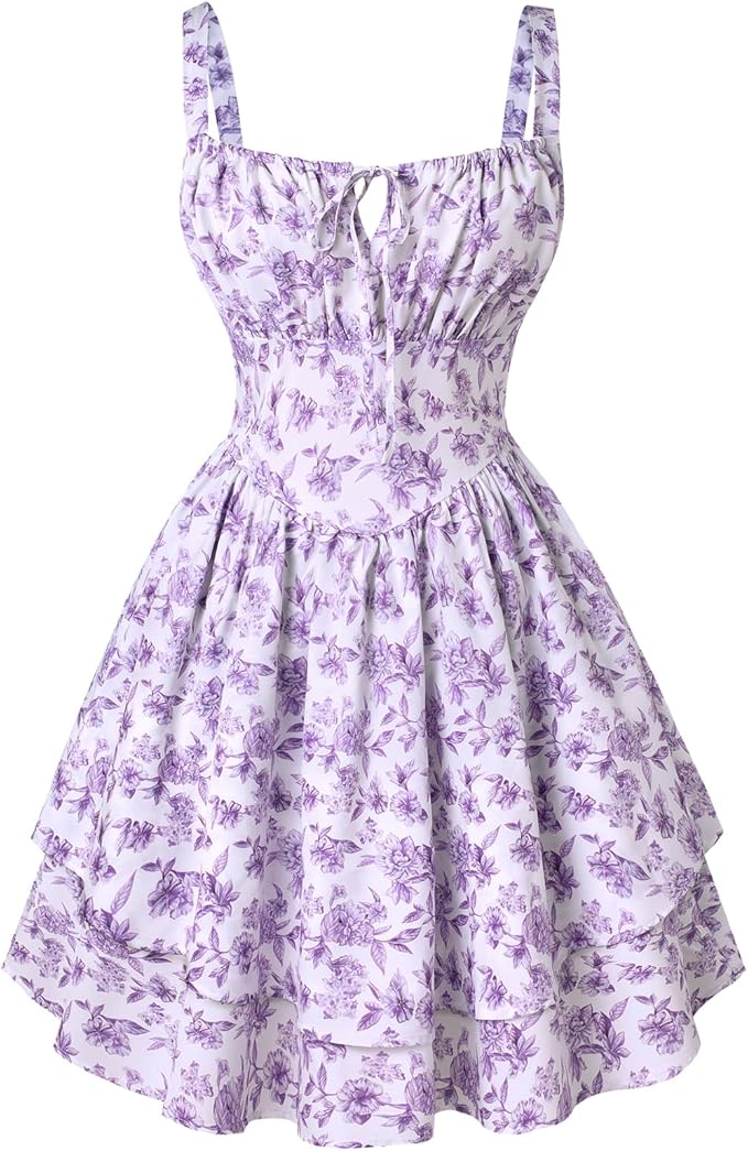 Purple White Floral