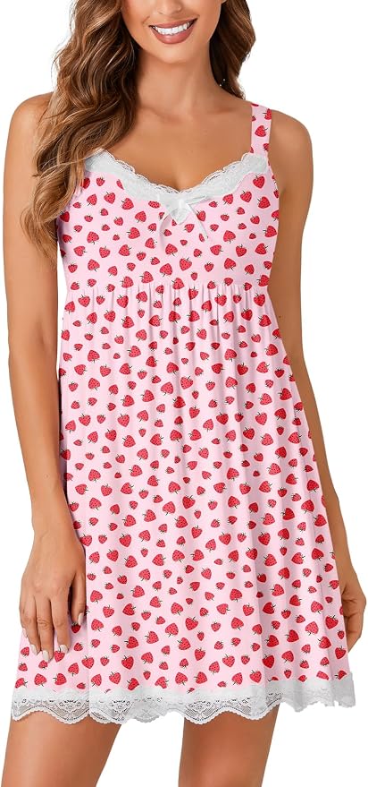 Pink Strawberry Print