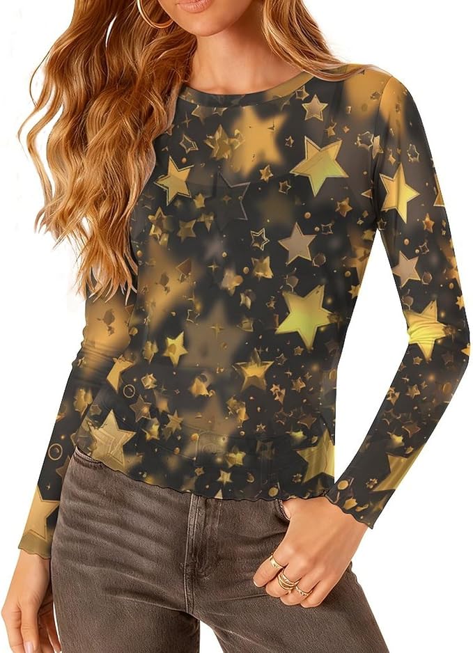 Yellow Star Print