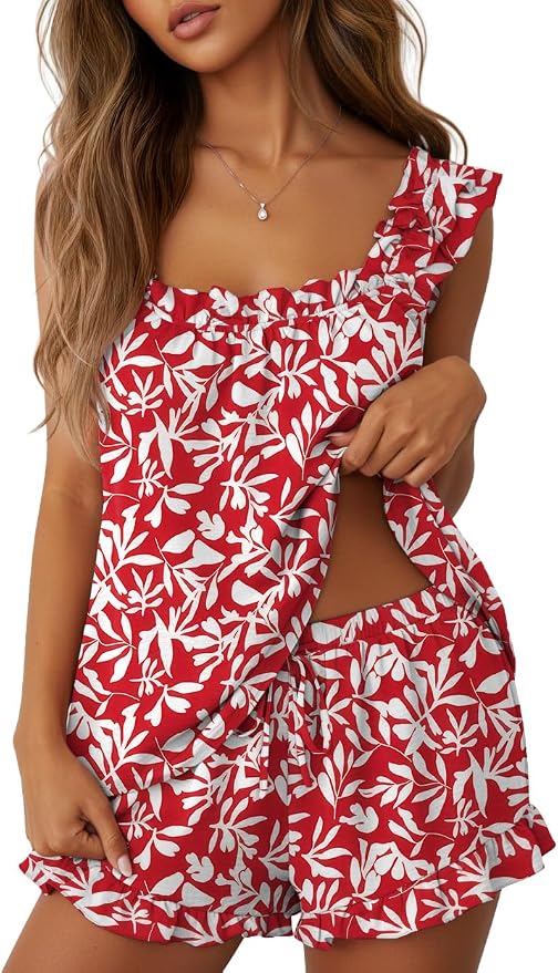 Floral Red White