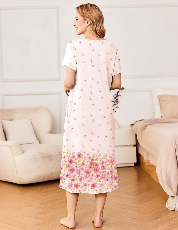 White With Pink Flower