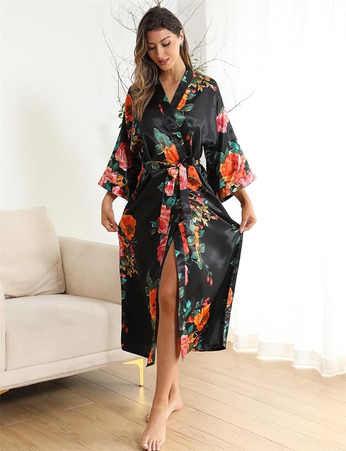 Rose Floral Black