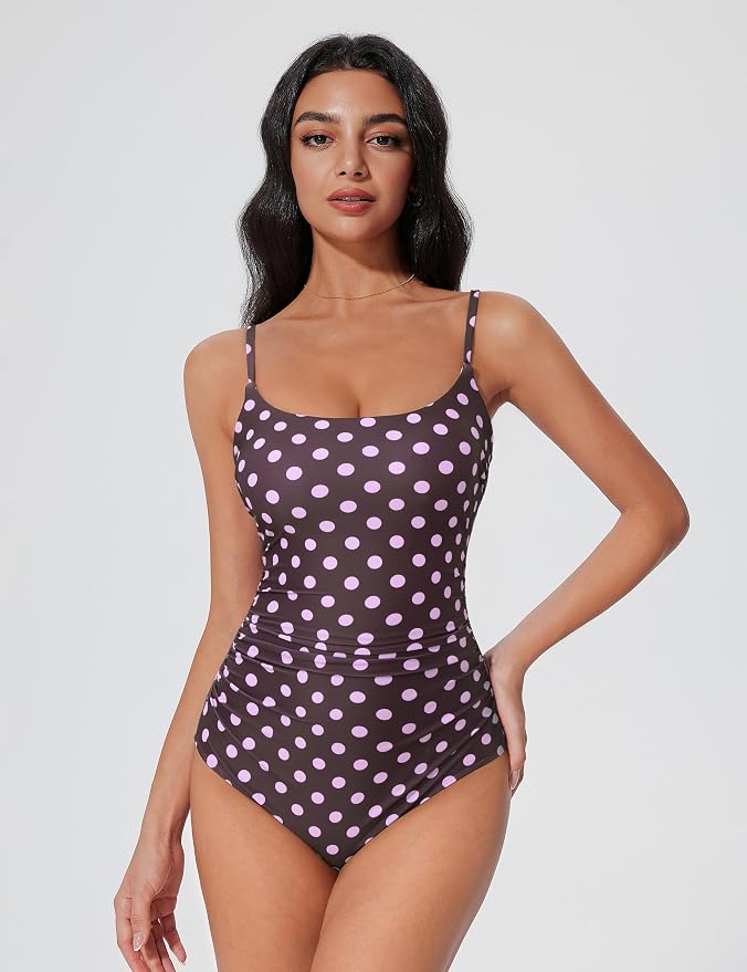 Brown/Pink Polka Dots