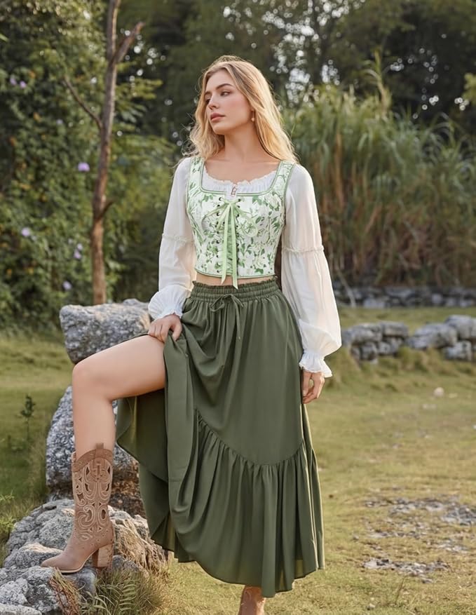 White-green Floral