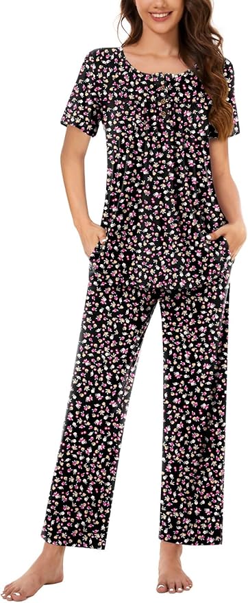 Short Little Flower Black