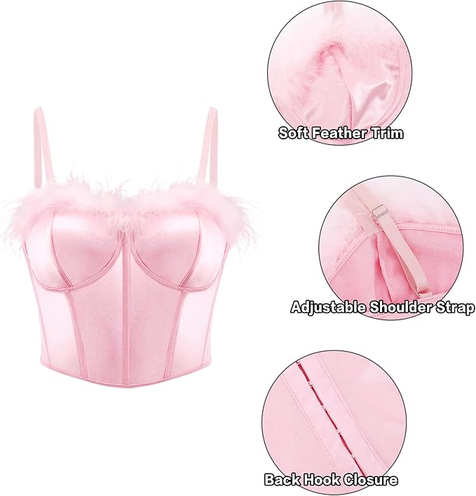 Feather Trim Pink