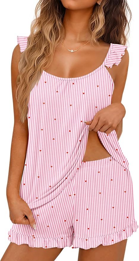 Pink Striped Heart