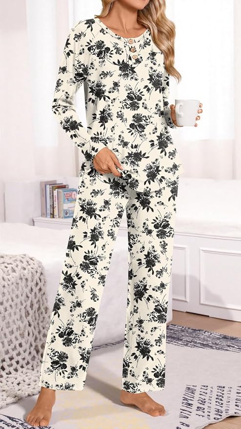 Beige/Black Floral