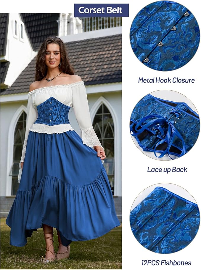 Blue Jacquard