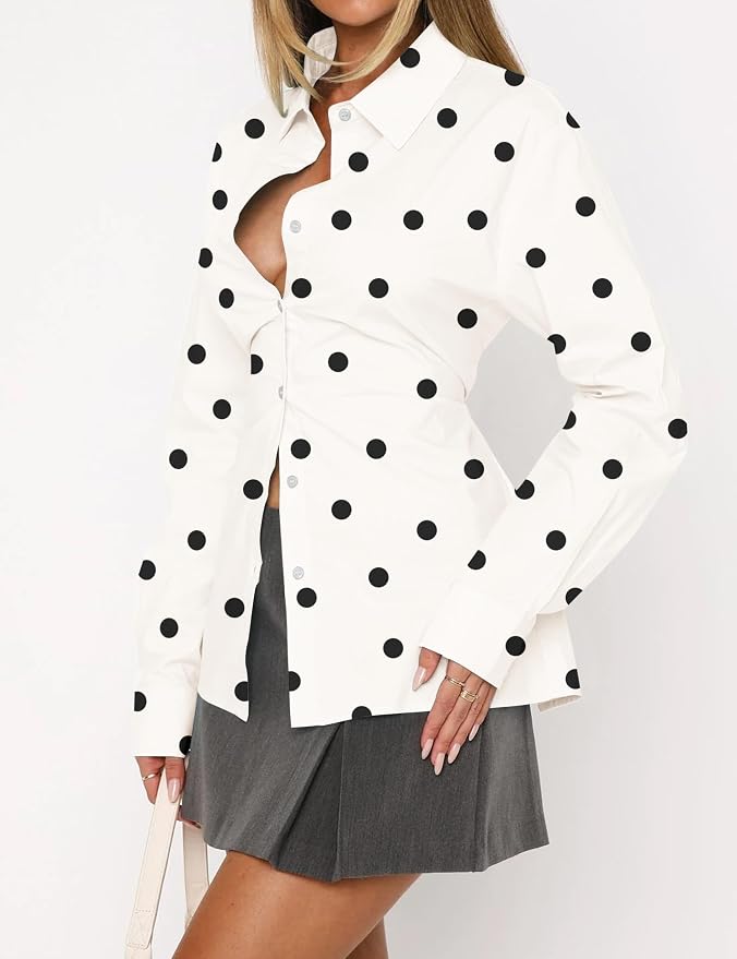 Polka Dot Beige Black
