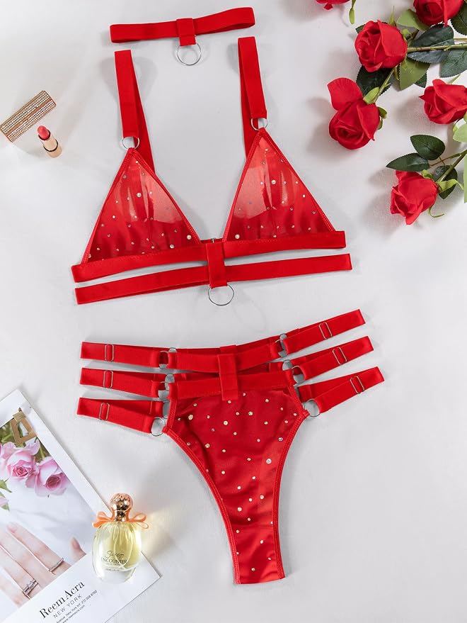 Mesh Red Sequin