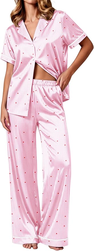 Pink Stripe Heart