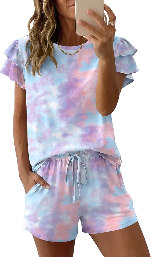 Tie Dye Pink Blue Purple