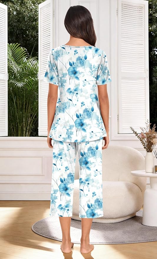 Pleated Light Blue Fl