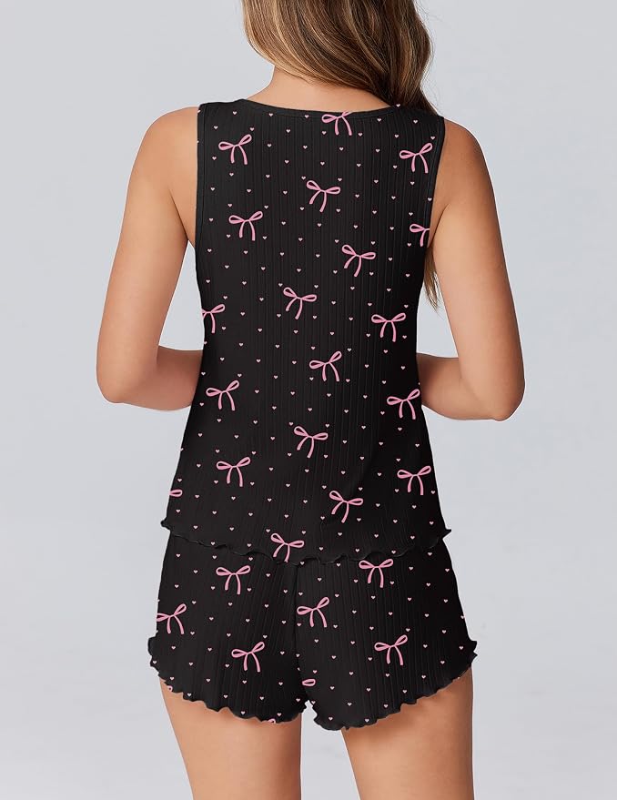 Black Pink Bow Knot