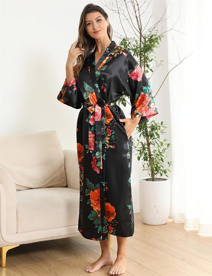 Rose Floral Black