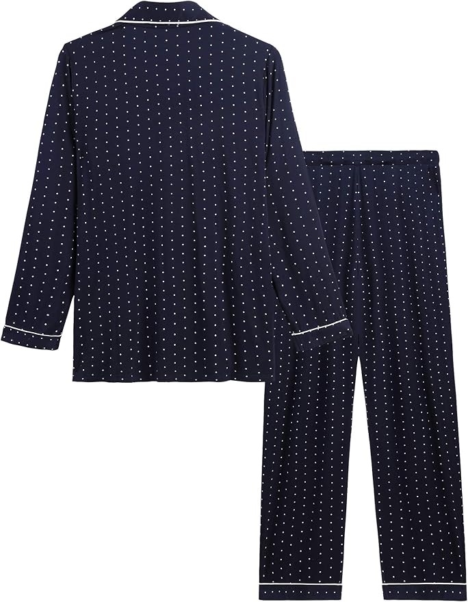 Long-navy Polka Dot