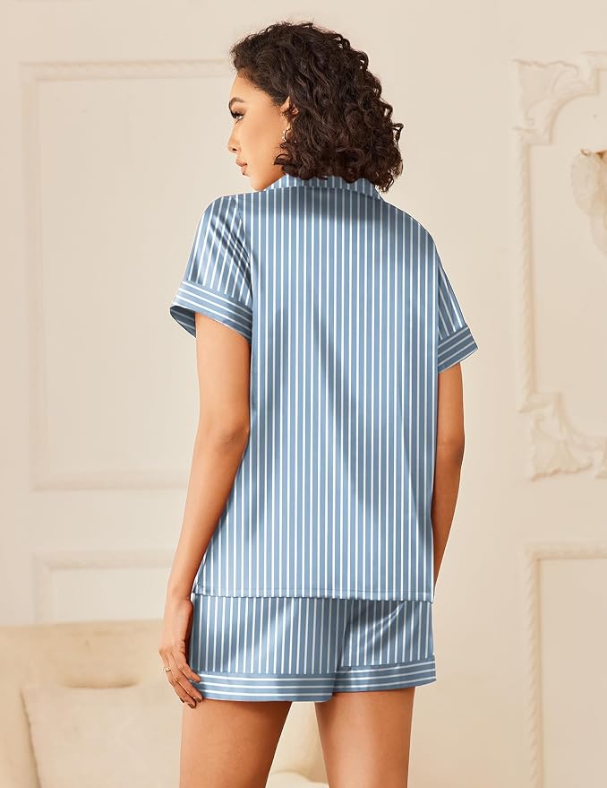Grey Blue Striped
