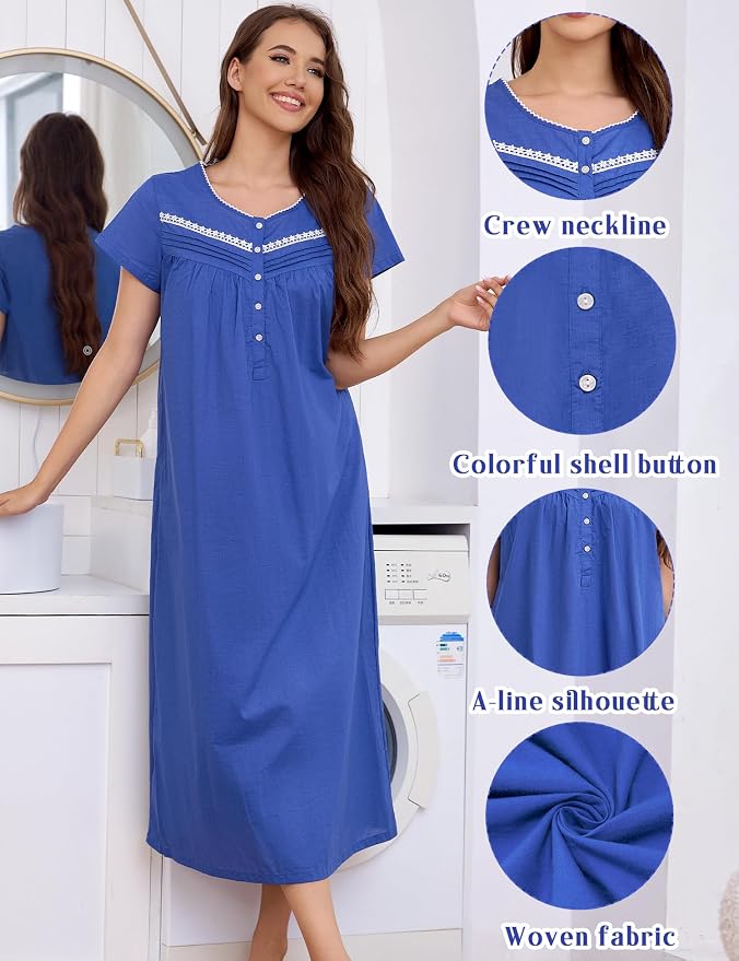 Woven-100% Cotton Royal Blue