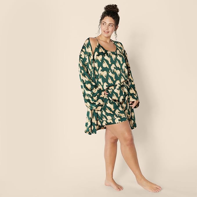 Dark Green Beige Zebra