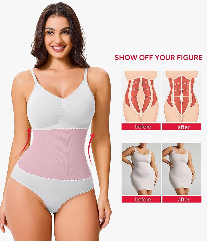 White V Neck Bodysuit